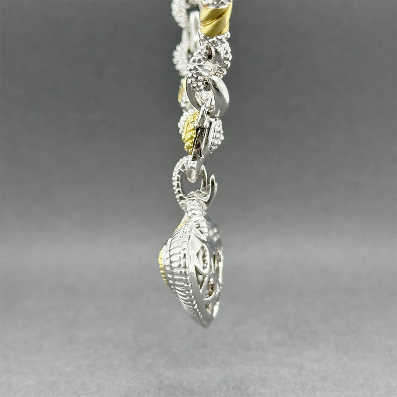 Estate Judith Ripka SS 18 0.32ctw Diamond Heart Necklace