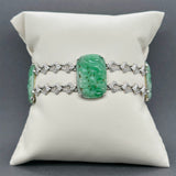 Estate Platinum 20.95ctw Jadeite Bracelet
