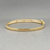 Estate 14K Y Gold 2.05ctw J-K/SI2-I1 Diamond Bangle Bracelet