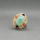 Estate 14K Y Gold 3.71ctw Jadeite Ring