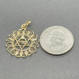 Estate 18K Y Gold Star of David Pendant
