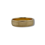 14K Y Gold 6mm Brushed Finish with Edging Wedding Band 10