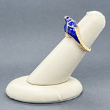 Estate 14K Y Gold Antique Pearl Fish Ring