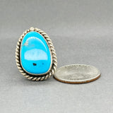 Estate SS 8.94ct Turquoise Cocktail Ring