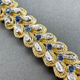 Estate 18K TT Gold 2.24ctw Sapphire & 0.48ctw Diamond Bracelet