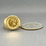 Estate 14K Y Gold 1854 $1 Coin Ring
