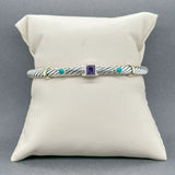 Estate David Yurman SS 14 Renaissance Station Cuff Bracelet
