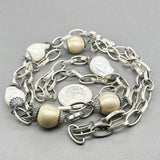 Estate YGP Baroque Pearl & CZ 42” Necklace