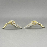Estate Jose Hess 18K Y Gold 0.92ctw Diamond Earrings