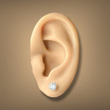 14K W Gold 1.00ctw F/VS1 Lab-Created Diamond Martini Set Earrings