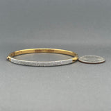 Estate Monica Vinader SS Essential Pave 0.32ctw Diamond Bangle