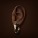 Estate 14K Y Gold 25.43mm Hoop Earrings