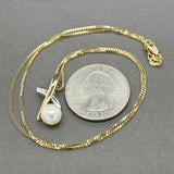 Estate 14K TT Gold Pearl Pendant