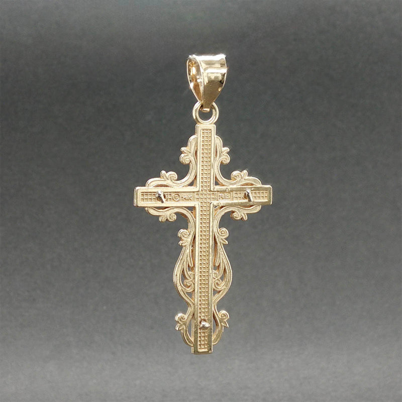 Estate 14K TT Gold Crucifix Pendant