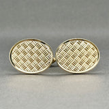 Estate 14K Y Gold Herringbone Cufflinks