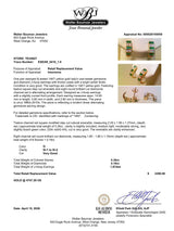 Estate 14K Y Gold 0.36ctw Emerald & 0.19ctw Diamond J Hoop Earrings