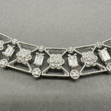 Estate 14K W Gold 5.53ctw Diamond Floral Link Necklace