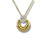 YGP Sterling 0.75ctw  E/VS1 Lab Created Oval Diamond Pendant