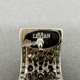 Estate Levian 18K W Gold 2.19ctw Diamond Huggie Earrings