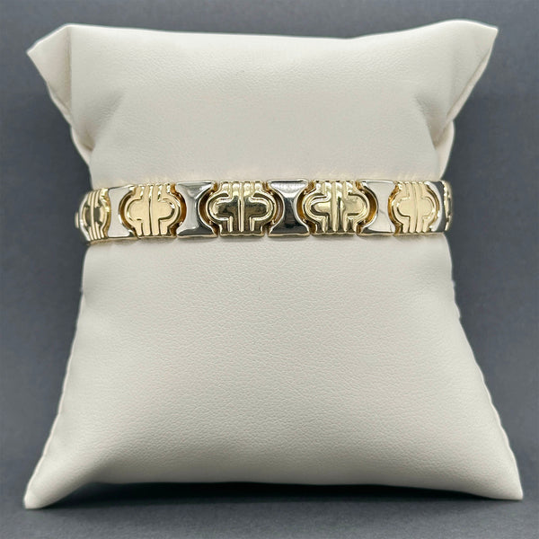 Estate 18K TT Gold 9.31mm Stampado Bracelet