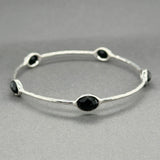 Estate Ippolita SS 6.80ctw Onyx Rock Candy Bangle Bracelet