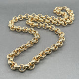 Estate 14K Y Gold 7.9mm 20.5” Rolo Chain