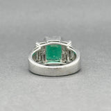 Estate Fred Leighton 18K W Gold 3.60ct Emerald & 1.85ctw Diamond Ring GIA