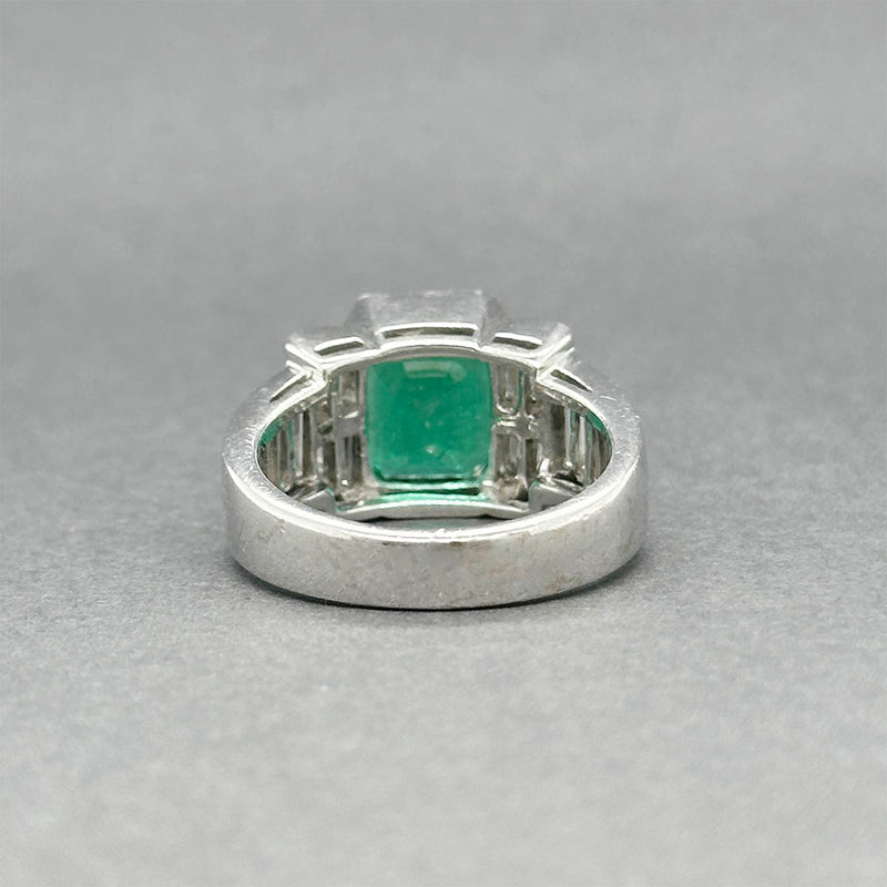 Estate Fred Leighton 18K W Gold 3.60ct Emerald & 1.85ctw Diamond Ring GIA