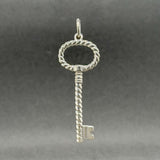 Estate Tiffany & Co. SS Rope Oval Key Pendant