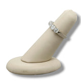 14K W Gold 2.00ctw G/I1 7 Round Diamond Ring