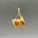 Estate 19K TT Gold Sardine Grill Pendant