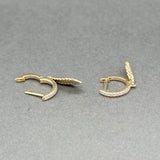 Estate 14K Y Gold 0.06ctw I/SI2 Diamond Feather Earrings