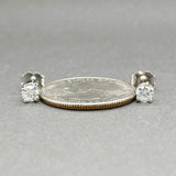 Estate 14K W Gold 0.48ctw H/SI2 Diamond Stud Earrings
