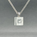 Estate Chopard 18K W Gold Happy Diamond Square Pendant