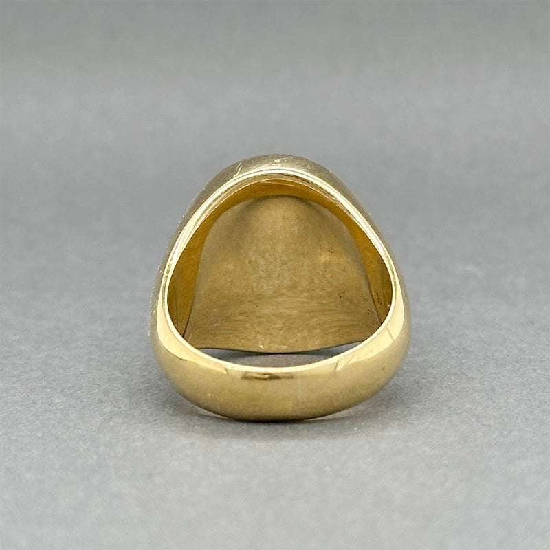 Estate 18K Y Gold 3.06ct Bloodstone Intaglio Ring