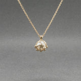 Estate Tiffany & Co. Picasso 18K Y Gold Pearl Olive Leaf Pendant