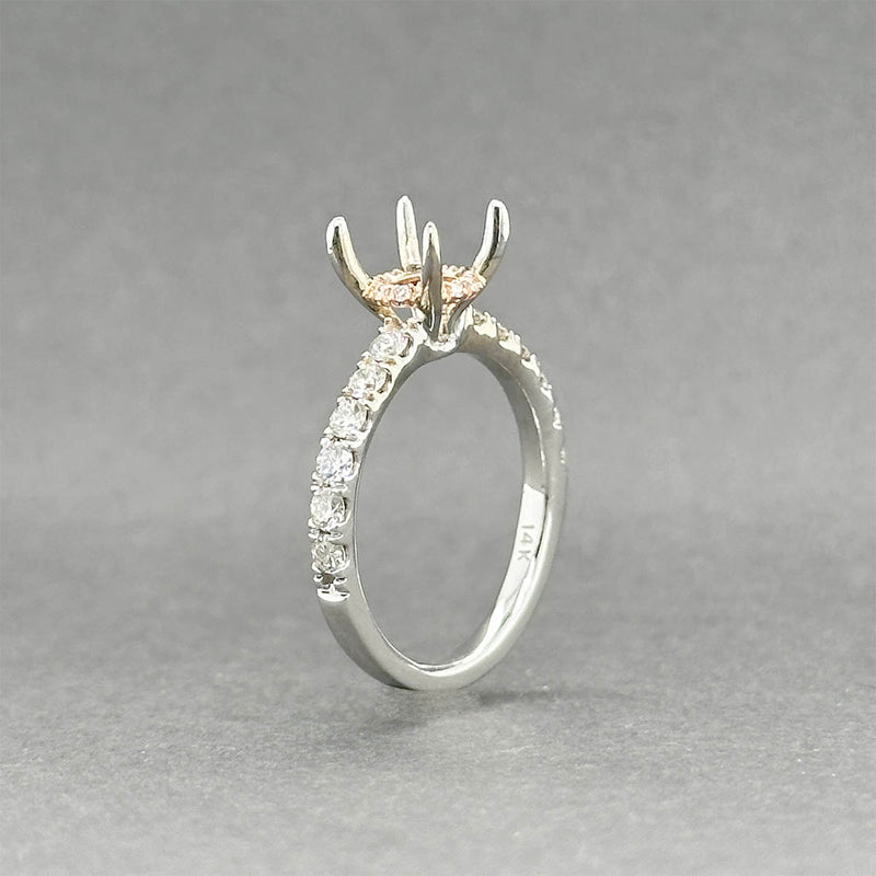 Estate 14K TT Gold 0.50ctw H/SI1-I1 Diamond Eng. Ring Semi-Mount