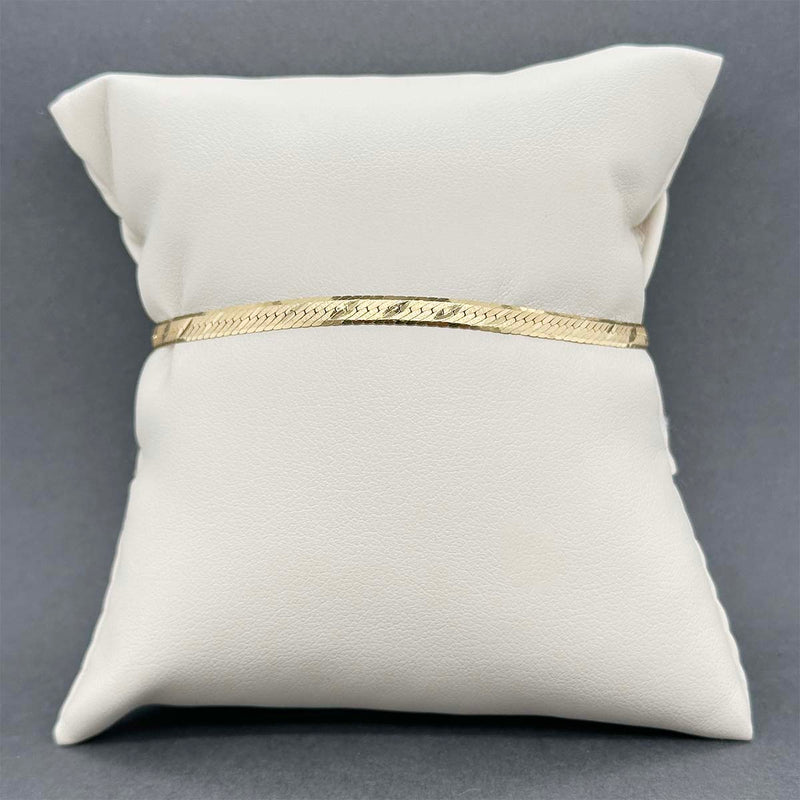 Estate 14K Y Gold 3.37mm Herringbone Bracelet