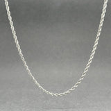 Estate 14K W Gold 1.82mm 20” Rope Chain