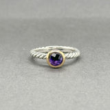 Estate David Yurman SS 18 Amethyst Petite Cable Ring