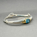 Estate Movado SS 18 13.89ct Blue Topaz Bracelet