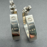 Estate Georg Jensen SS J Hoop Earrings