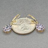 Estate 14K Y Gold 1.50ctw Tanzanite Drop Earrings