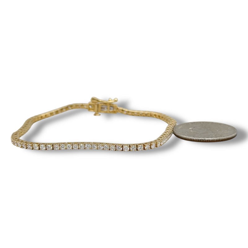 YGP Sterling 2ct F-G/VS2 Lab Created Diamond Tennis Bracelet