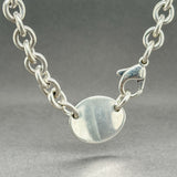 Estate Tiffany & Co. SS Oval Tag Necklace