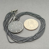 Estate David Yurman SS 0.23ctw I/I1 Diamond Cable Coil Pendant