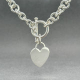 Estate SS Heart Toggle Necklace