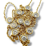 YGP Sterling 2.00ctw  F-G/VS2 Lab Created Diamond By The Yard Necklace