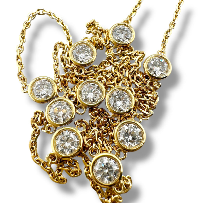 YGP Sterling 2.00ctw  F-G/VS2 Lab Created Diamond By The Yard Necklace