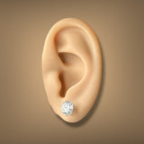 14K W Gold 4.00ctw F/VS1 Lab-Created Diamond Martini Set Earrings